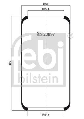 Bellow, air suspension Scania 0 411 623