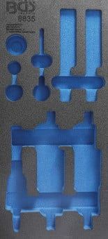 Pull-Out Compartment, drawer (tool trolley) 1/3 Tool Tray (408x189x32 mm), empty, for Timing T