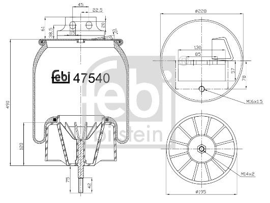 Bellow, air suspension Iveco 0 4127 0463