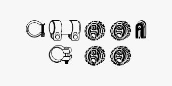 Mounting Kit, exhaust system Peugeot Expert