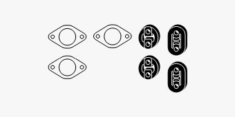 Mounting Kit, exhaust system Hyundai Atos Prime