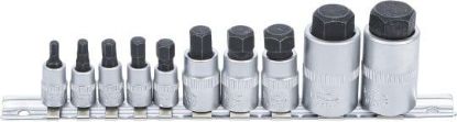 Socket Wrench Set 10-piece Internal Hexagon Bit Sockets, 4 - 19 mm,
