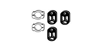 Mounting Kit, exhaust system Peugeot 306