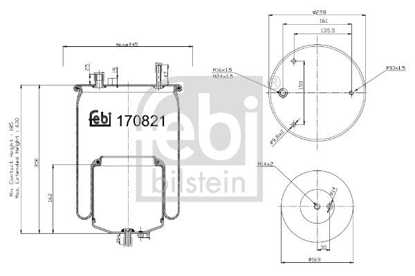 Bellow, air suspension Volvo Lkw 22058741