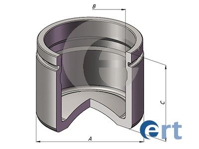 Piston, brake caliper