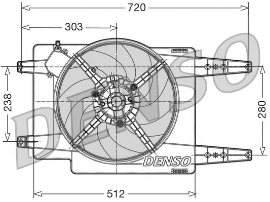 Fan, engine cooling ALFA ROMEO 164 2.0 Super(