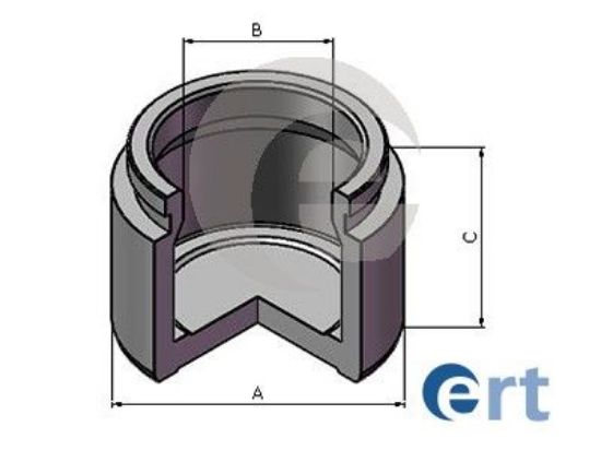 Piston, brake caliper