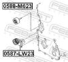 Deflection/Guide Pulley, V-ribbed belt FORD LFH1-15-940, MAZDA LFH1-15-940A