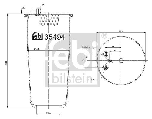 Bellow, air suspension M A N 81436010151