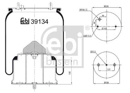 Bellow, air suspension Scania 1 440 307