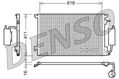Condenser, air conditioning FIAT Signum 2.0 / Vectra C 2