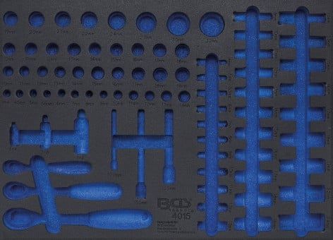 Pull-Out Compartment, drawer (tool trolley) 3/3 Tool Tray (408x567x32 mm), empty, for Ratchet