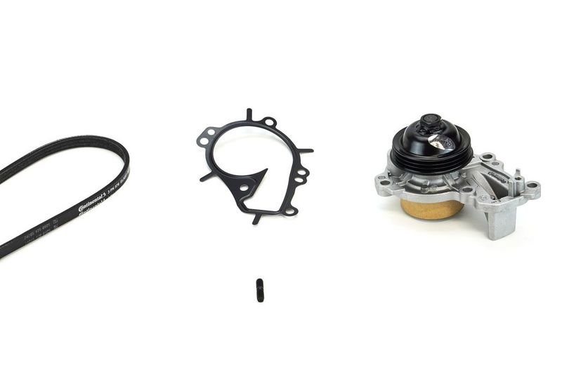 Water Pump + V-Ribbed Belt Kit