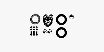 Mounting Kit, exhaust system Mercedes 250 D Turbo