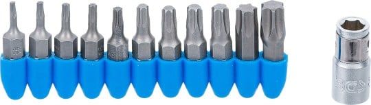Screwdriver Bit Set 11-piece Special Bits T-STAR, 1/4"