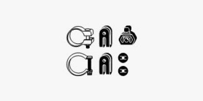 Mounting Kit, exhaust system RENAULT Kangoo