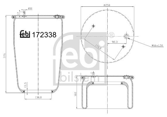 Bellow, air suspension Volvo Lkw 21513836
