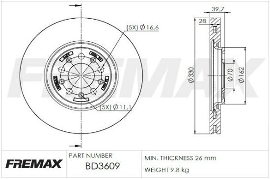 Brake Disc Alfa, Jeep