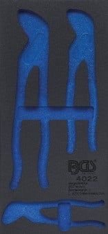 Pull-Out Compartment, drawer (tool trolley) 1/3 Tool Tray (408x189x32 mm), empty, for 3-piece