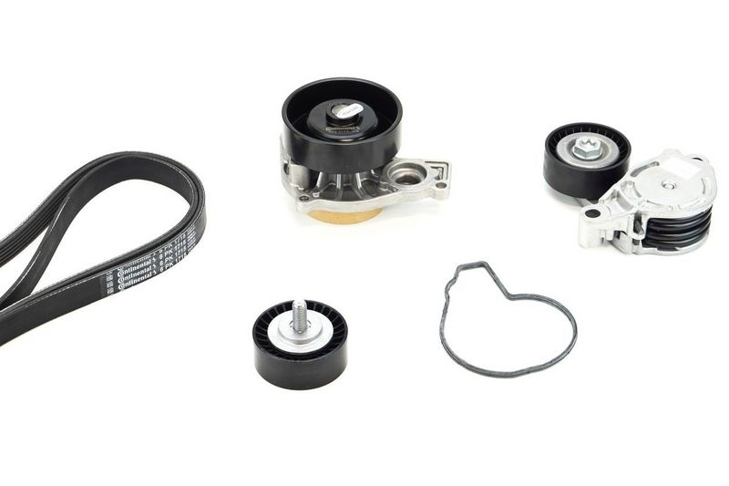 Water Pump + V-Ribbed Belt Kit