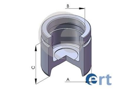 Piston, brake caliper