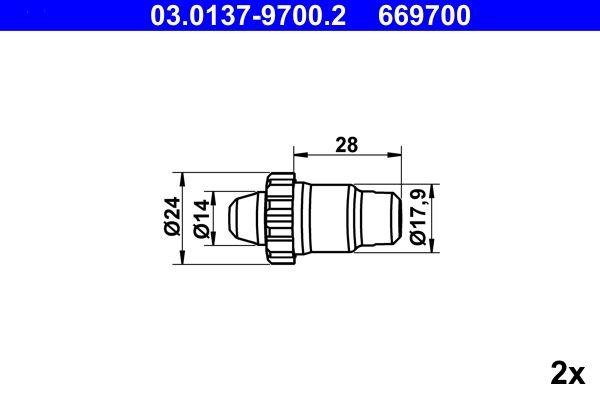 Accessory Kit, parking brake shoes BMW - 34 41 6 851 437(Komplekt sisaldab 2 tk)