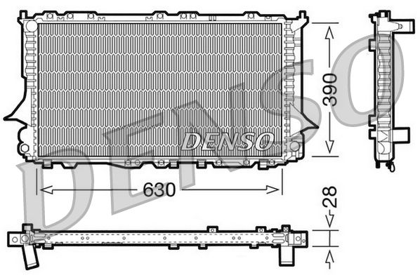 Radiator, engine cooling AUDI 100 IV / A6 2.6 / 2.8 V