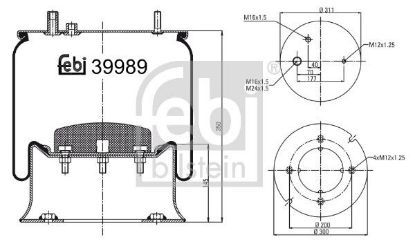 Bellow, air suspension RENAULT LKW (RVI) 50 10 130 683