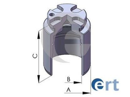 Piston, brake caliper