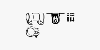 Mounting Kit, muffler VW Golf III/Vento (1H)