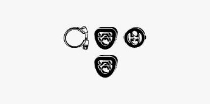 Mounting Kit, exhaust system Mercedes C200CDI/T/C220CDI/T