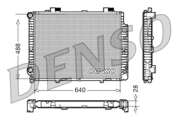 Radiator, engine cooling MERCEDES W210 E280 2.8I 18