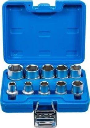 Socket Wrench Insert 10-piece Socket Set, 1/2", in INCH