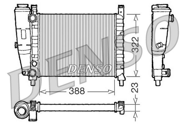 Radiator, engine cooling FIAT Uno 55 / 60 SL