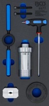 Tool Set, shock absorber piston rod 8-piece Assembly Tool for Shock Absorbers with Spr