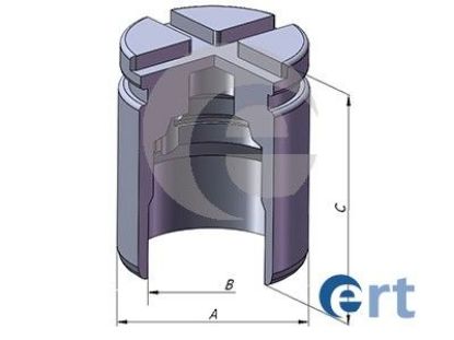 Piston, brake caliper
