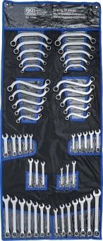 Spanner Set, ring/open ended 50-piece Spanner Assortment, Inch + Metric Sizes
