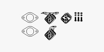 Mounting Kit, exhaust system BMW 520i E60/E61