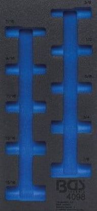 Pull-Out Compartment, drawer (tool trolley) 1/3 Tool Tray (408x189x32 mm), empty, for 10-piece