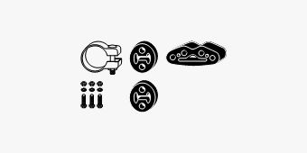 Mounting Kit, exhaust system Fiat Punto II 1.3 JTD