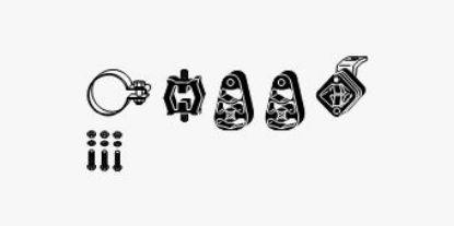 Mounting Kit, exhaust system BMW 530d E60/E61