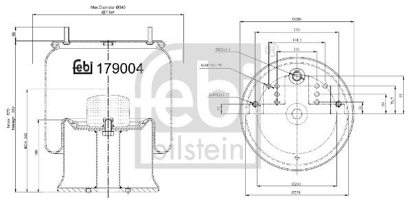 Bellow, air suspension Mercedes-Benz LKW 946 328 15 01