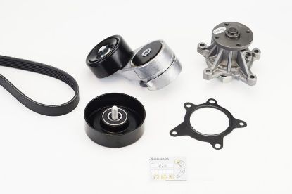 Water Pump + V-Ribbed Belt Kit