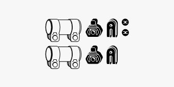 Mounting Kit, exhaust system Renault Kangoo Rapid