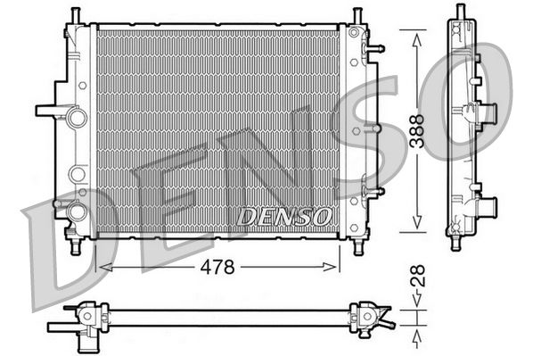 Radiator, engine cooling FIAT Bravo/a / Marea 1.6