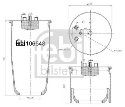 Bellow, air suspension M A N 81436010167