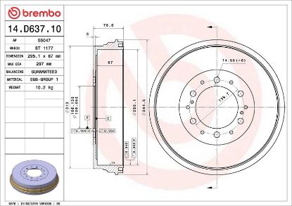 Brake Drum TOYOTA - 42431-0K120