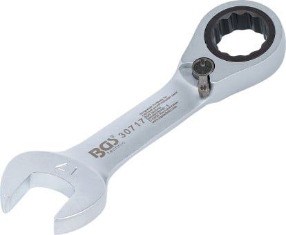Ratchet Ring Open-ended Spanner Ratchet Wrench, short, 17 mm