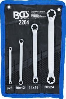 Double Ring Spanner Set 4-piece Double Ring Spanners for E-Type Screws (ex