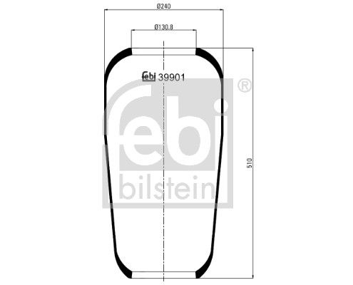 Bellow, air suspension M A N 81436010127